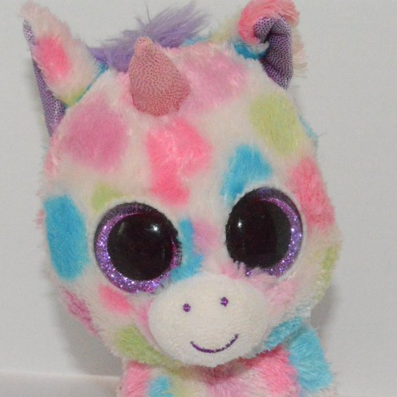 Ty Beanie Boos Wishful Unicorn Plush Toy Colorful - Picture 6 of 9